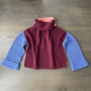 Free People Color Block Sweater